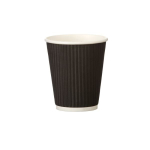 12oz Black Ripple Cups Triple Wall x500