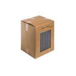 5.5" 140mm Black Paper Sip Straw 6mm Bore x250