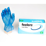 Vinyl Gloves Large Powdered Free Blue x100